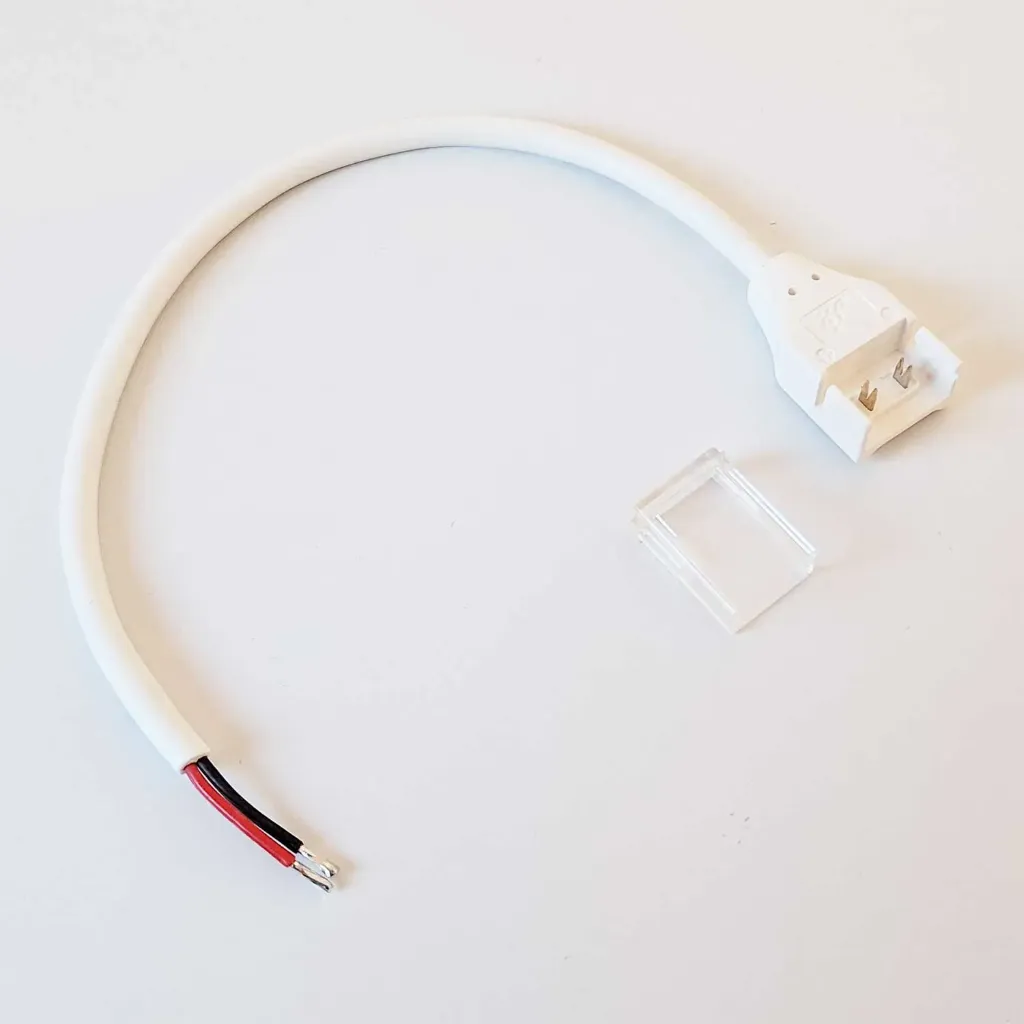[ENDFEED-CABLE-10-5-2PIN-SLC] Endeinspeisung LED 10mm 5mm 2 Pin weiss/transparent